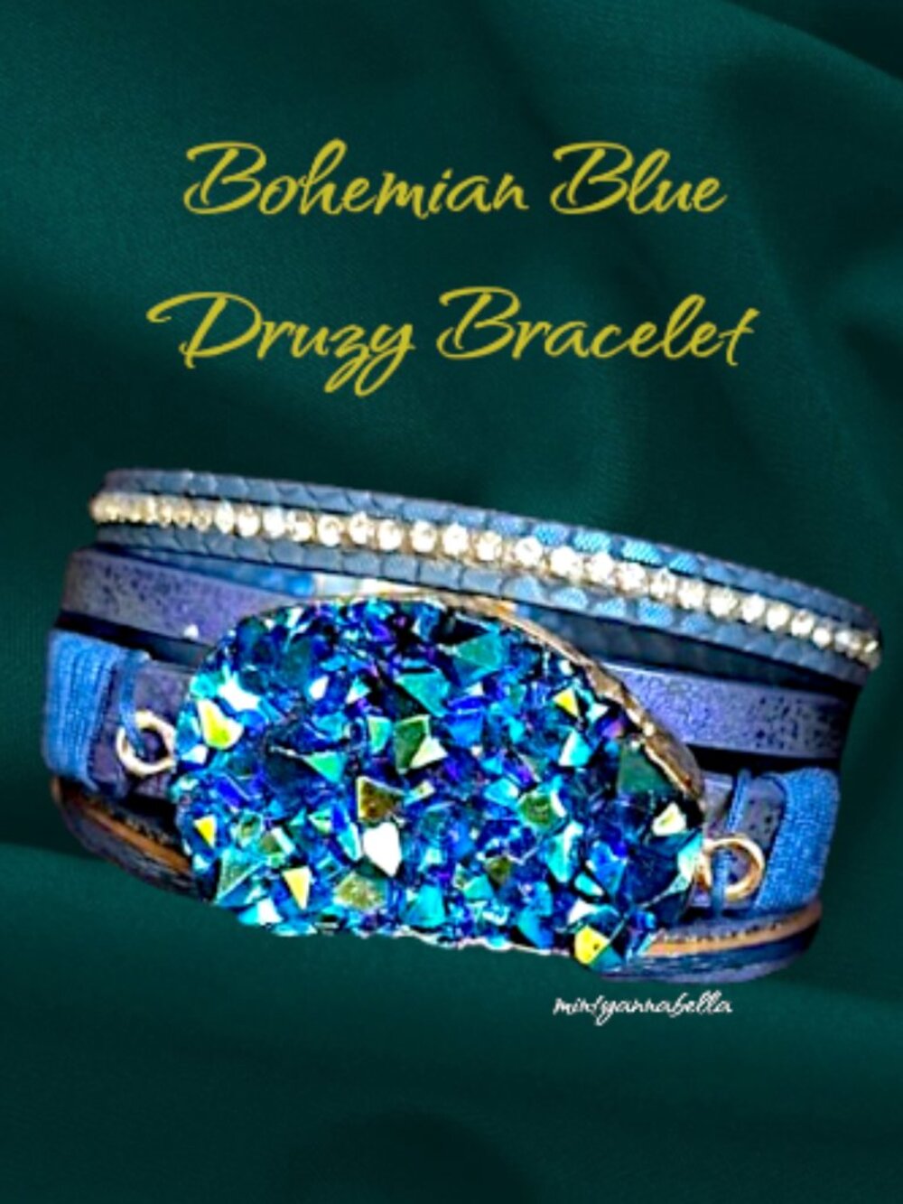 Bohemian Blue Druzy Bracelet